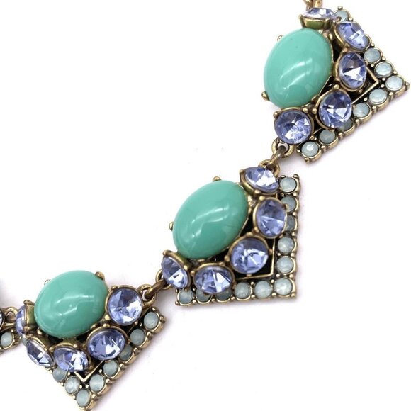 Stella & Dot Rhinestone Chunky Necklace Signed Lobster Closure Adjustable 22" - Picture 3 of 4